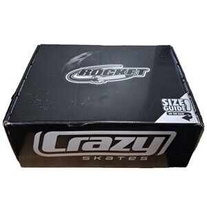 NEW Crazy Skates Black Rocket Roller Skates - Men's Quad Skates - 7  Ladies 8
